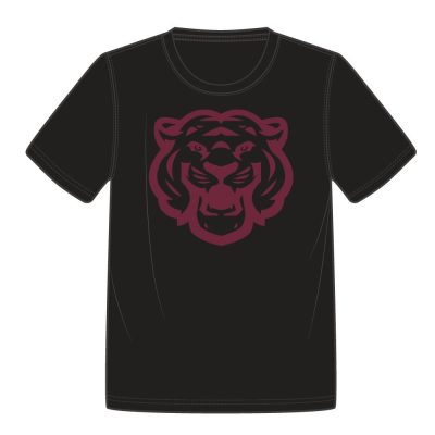 Trinity Lutheran Tiger Face Adult Black T-Shirt